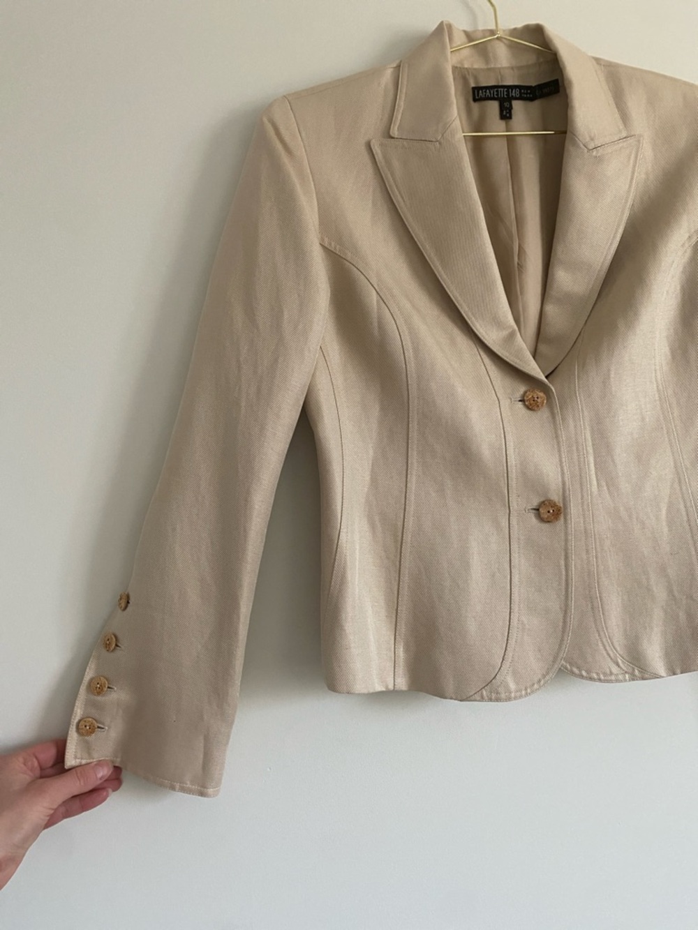 Lafayette 148 New York | Linen Silk Blazer | Size 10 - Picture 5 of 9